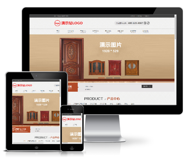 古典復古木材木門木業類網模板(帶手機端)